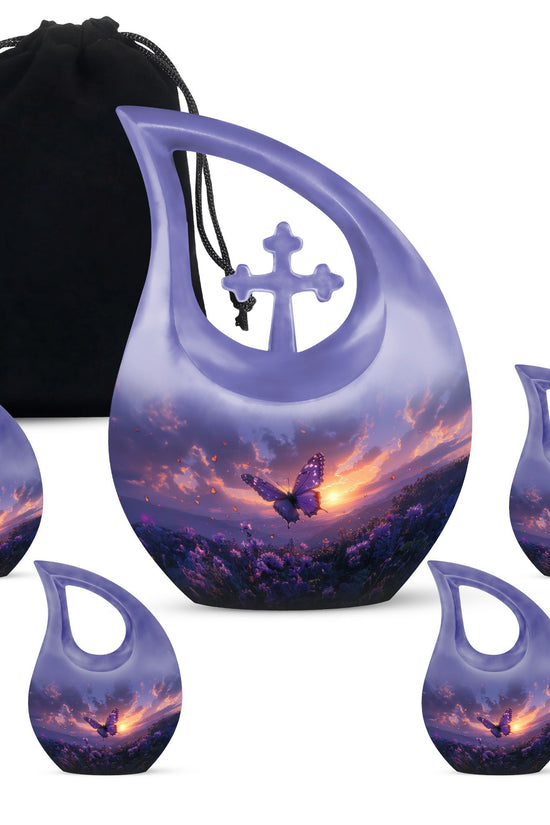 Purple Meadow Urns For Ashes - Cremation Urns For Men
