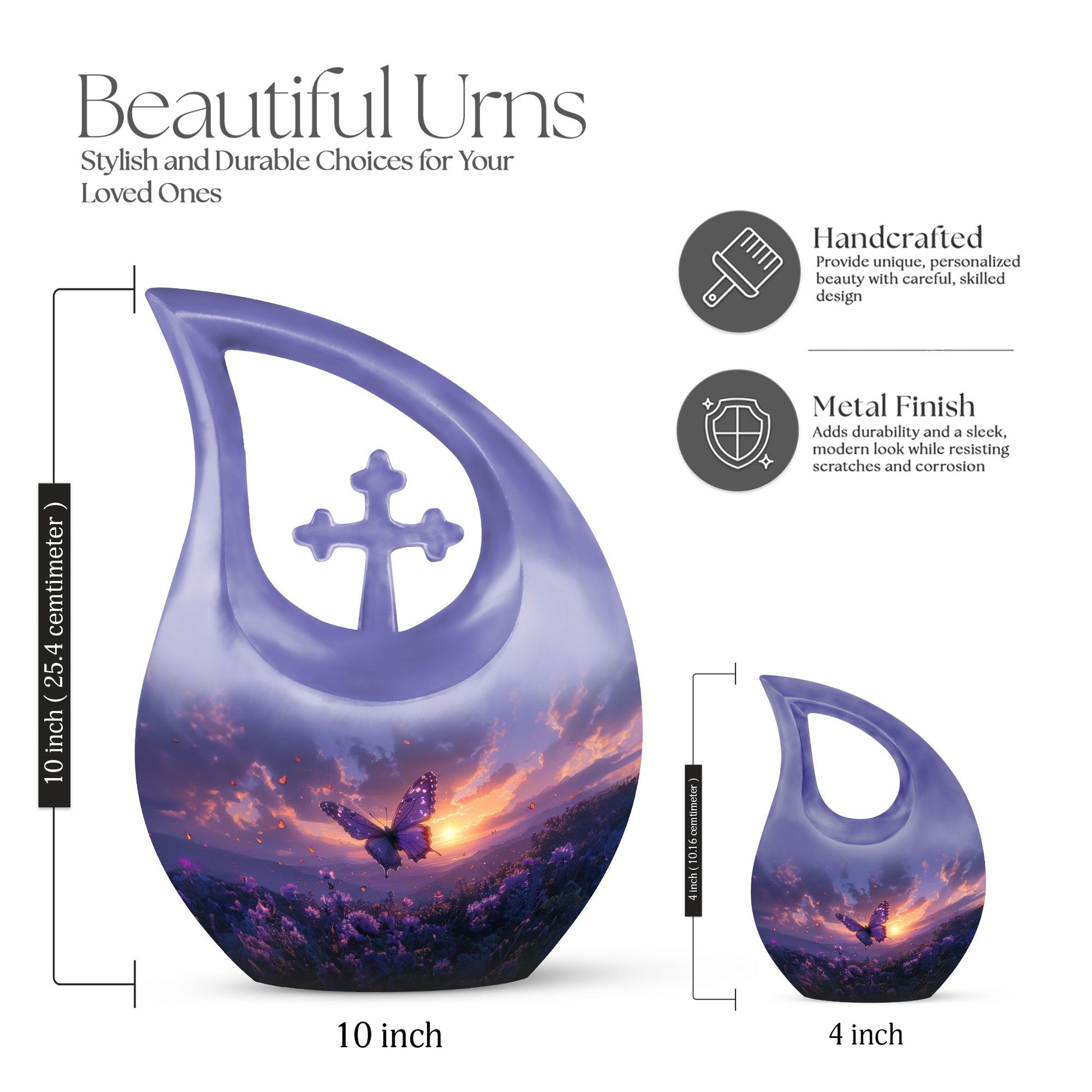 Purple Meadow Urns For Ashes - Cremation Urns For Men