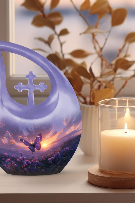 Purple Meadow Urns For Ashes - Cremation Urns For Men