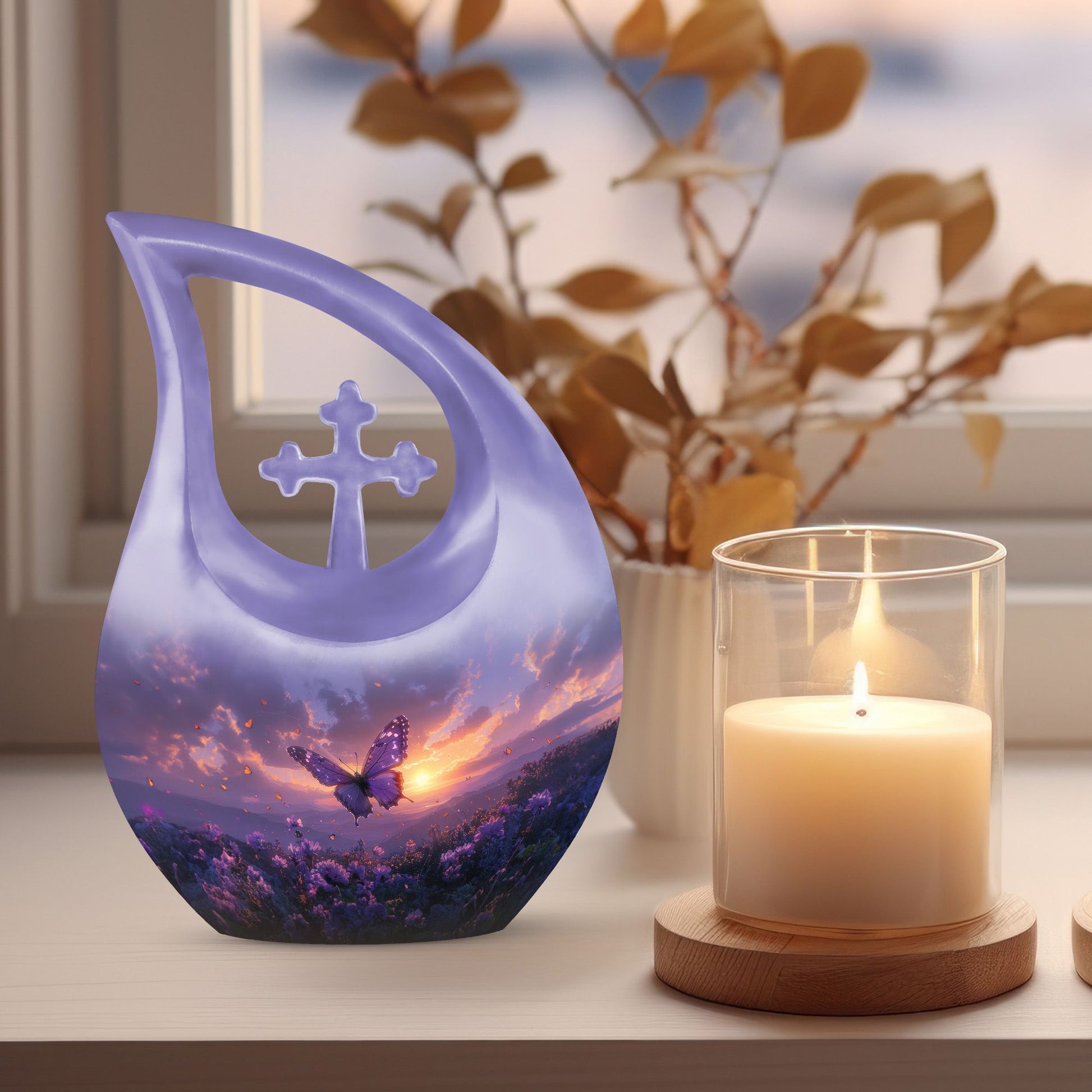 Purple Meadow Urns For Ashes - Cremation Urns For Men