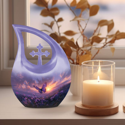 Purple Meadow Urns For Ashes - Cremation Urns For Men