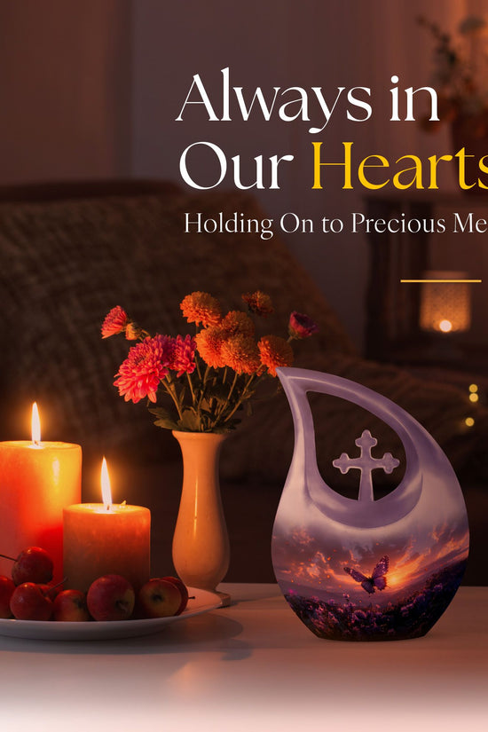 Purple Meadow Urns For Ashes - Cremation Urns For Men