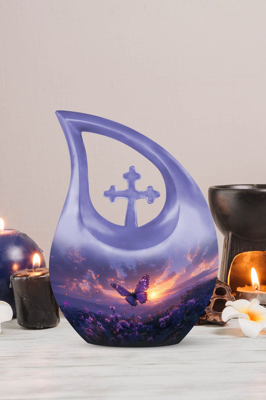 Purple Meadow Urns For Ashes - Cremation Urns For Men