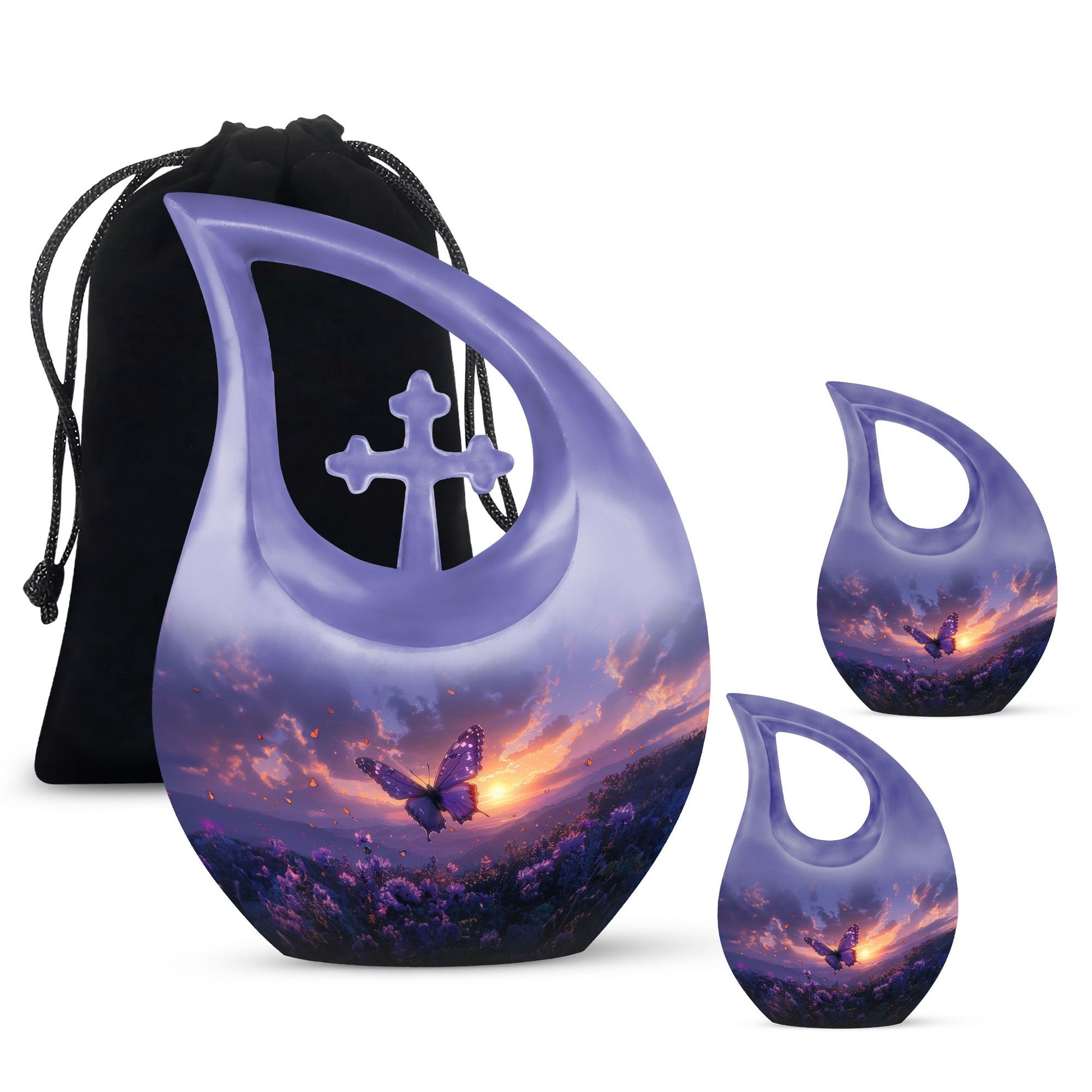 Purple Meadow Urns For Ashes - Cremation Urns For Men