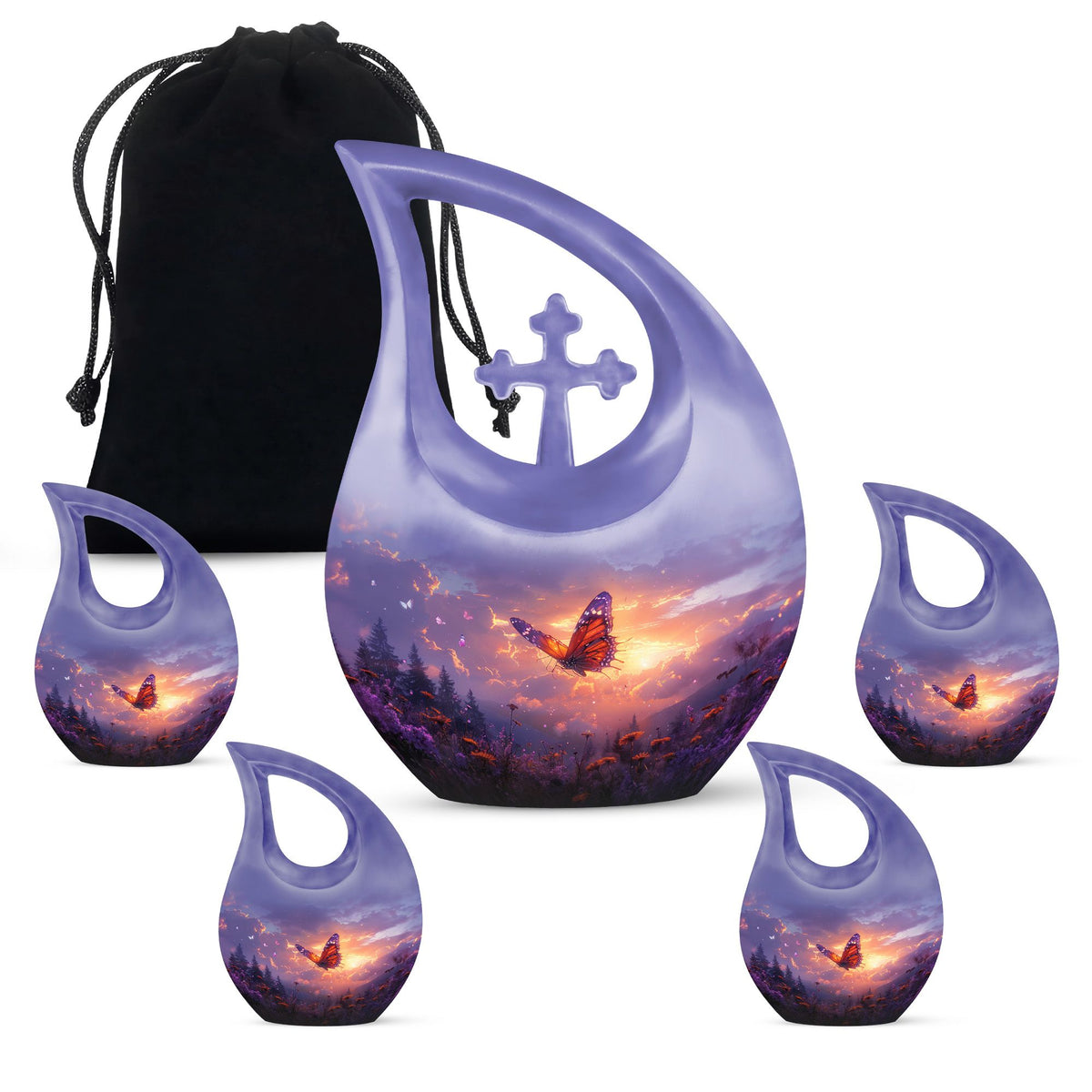 Purple Meadow Urns For Ashes - Adult Urns For Human Ashes Men