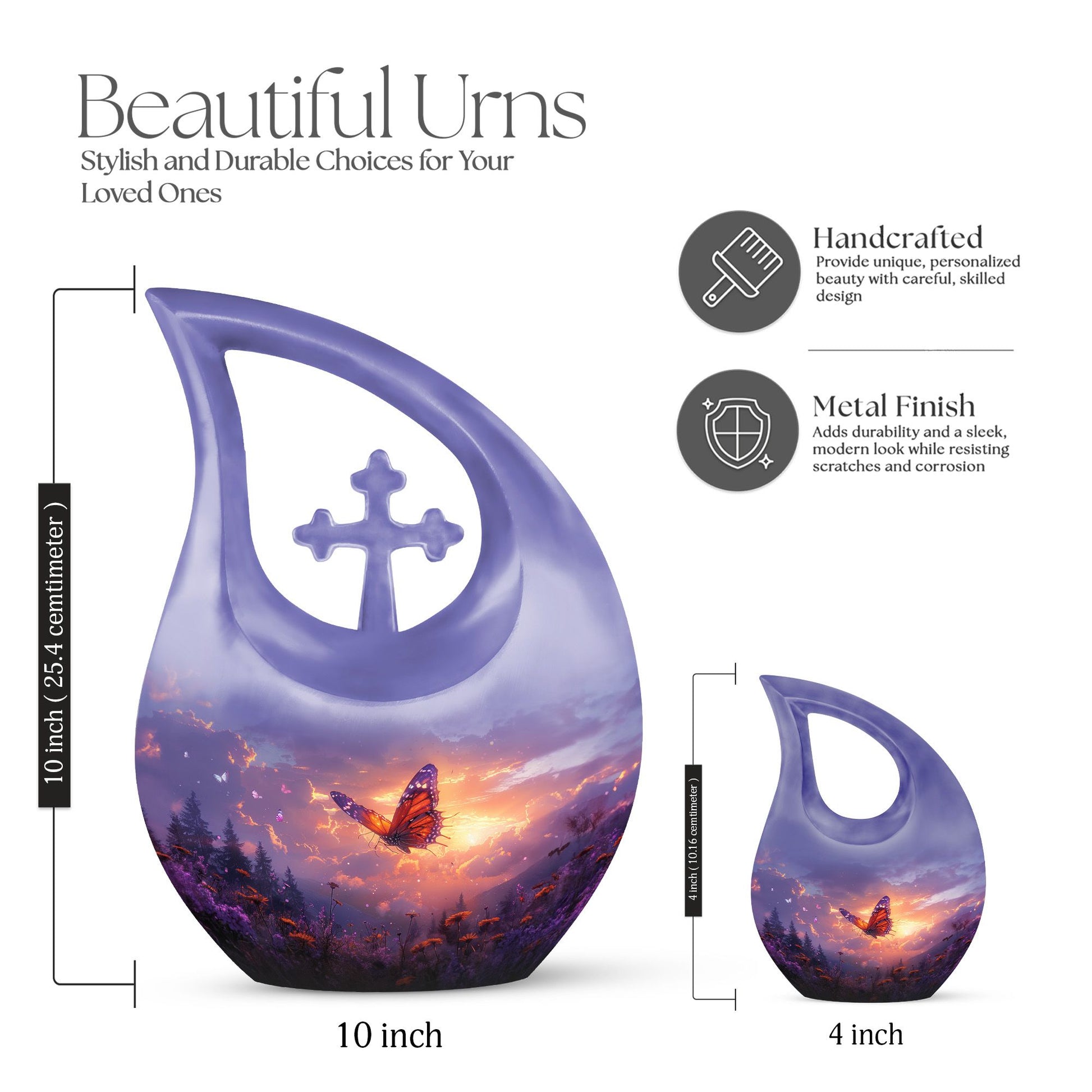Purple Meadow Urns For Ashes - Adult Urns For Human Ashes Men