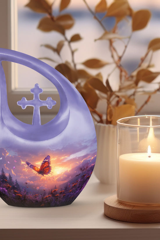 Purple Meadow Urns For Ashes - Adult Urns For Human Ashes Men