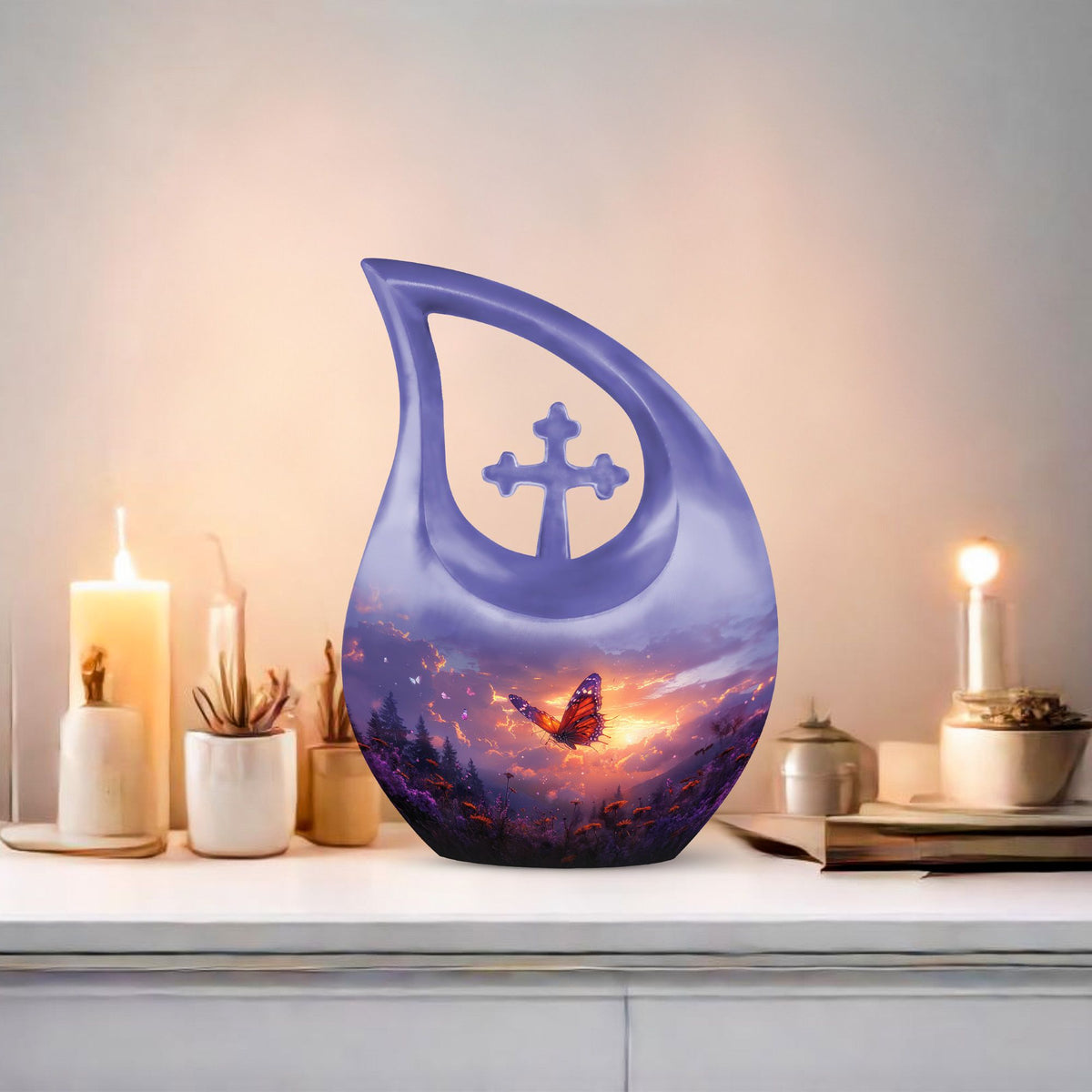Purple Meadow Urns For Ashes - Adult Urns For Human Ashes Men