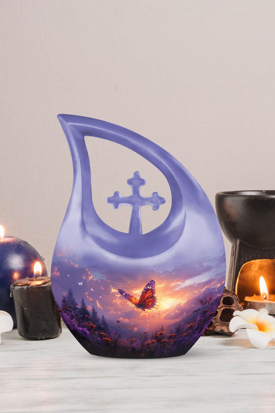 Purple Meadow Urns For Ashes - Adult Urns For Human Ashes Men