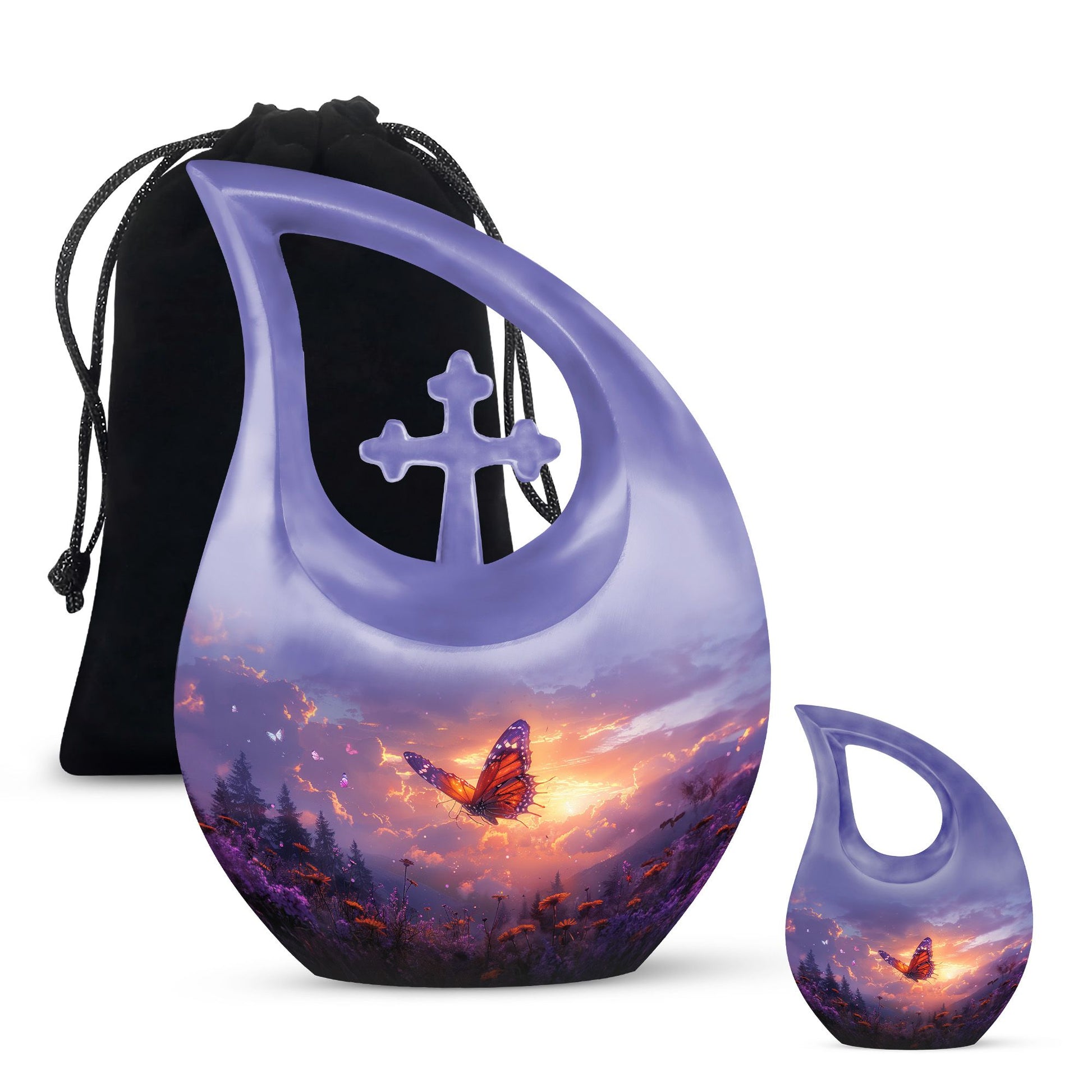Purple Meadow Urns For Ashes - Adult Urns For Human Ashes Men