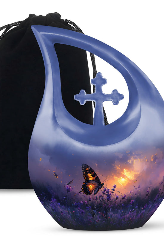 Purple Meadow Urns For Ashes - Funeral Urns For Adult Ashes Men