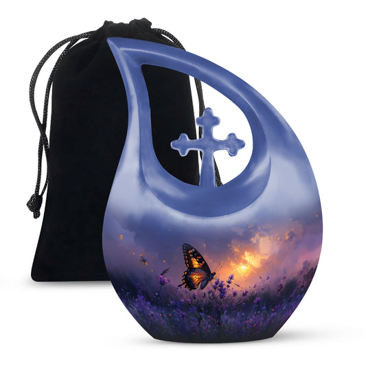 Purple Meadow Urns For Ashes - Funeral Urns For Adult Ashes Men