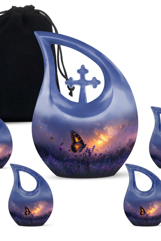 Purple Meadow Urns For Ashes - Funeral Urns For Adult Ashes Men