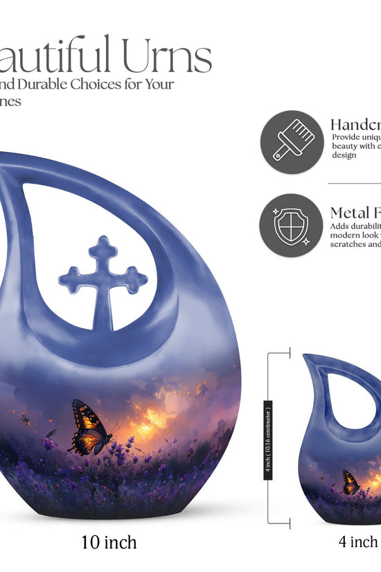 Purple Meadow Urns For Ashes - Funeral Urns For Adult Ashes Men