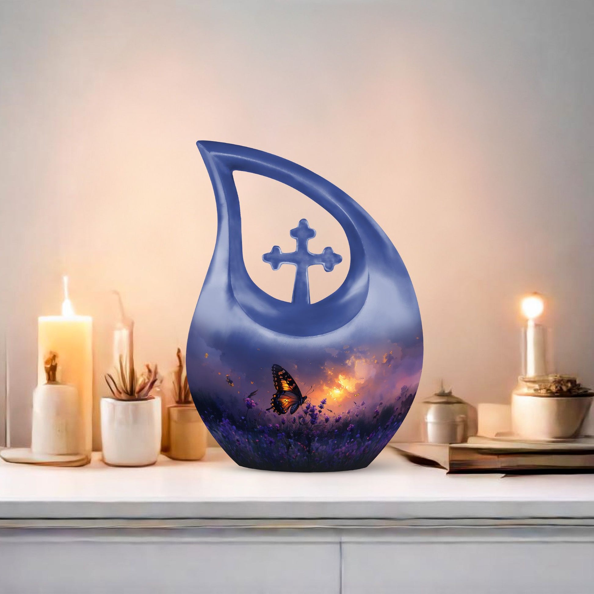 Purple Meadow Urns For Ashes - Funeral Urns For Adult Ashes Men