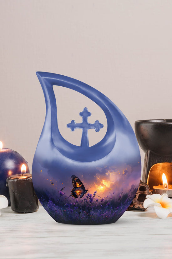 Purple Meadow Urns For Ashes - Funeral Urns For Adult Ashes Men