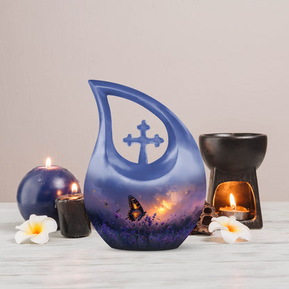 Purple Meadow Urns For Ashes - Funeral Urns For Adult Ashes Men