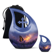 Purple Meadow Urns For Ashes - Funeral Urns For Adult Ashes Men