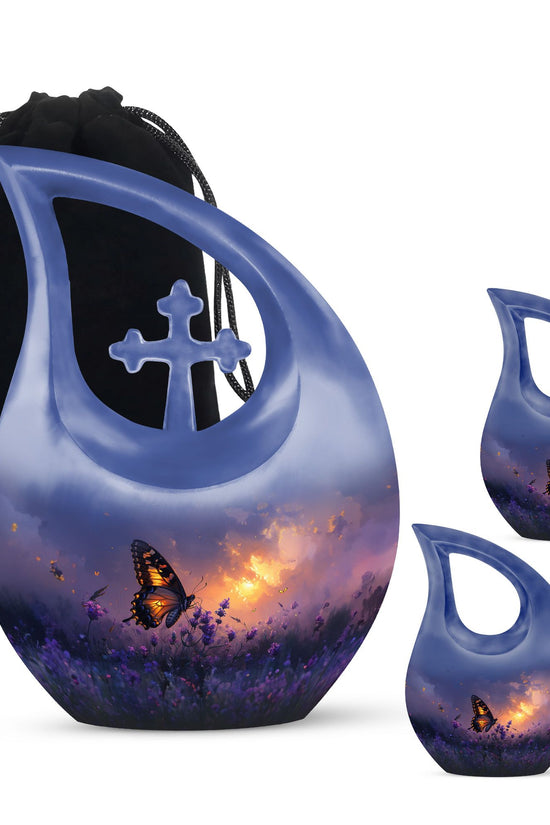 Purple Meadow Urns For Ashes - Funeral Urns For Adult Ashes Men