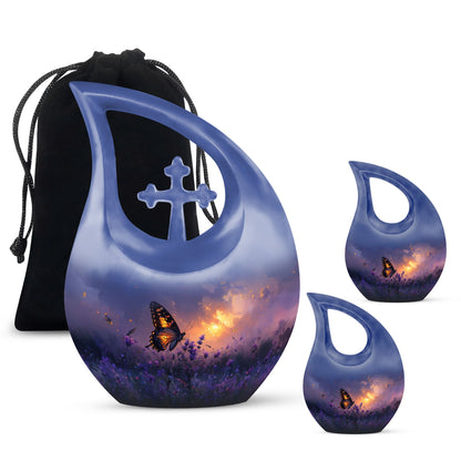Purple Meadow Urns For Ashes - Funeral Urns For Adult Ashes Men