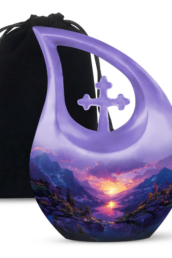 Purple Meadow Urns For Ashes - Adult Urns For Human Ashes Women