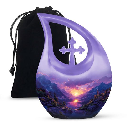 Purple Meadow Urns For Ashes - Adult Urns For Human Ashes Women
