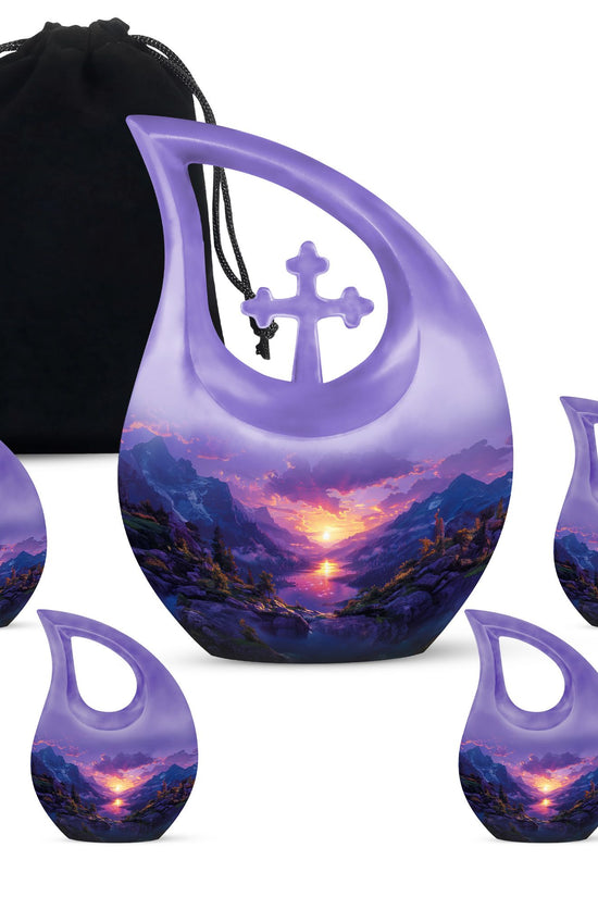 Purple Meadow Urns For Ashes - Adult Urns For Human Ashes Women