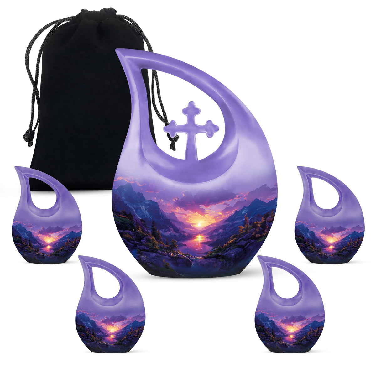 Purple Meadow Urns For Ashes - Adult Urns For Human Ashes Women