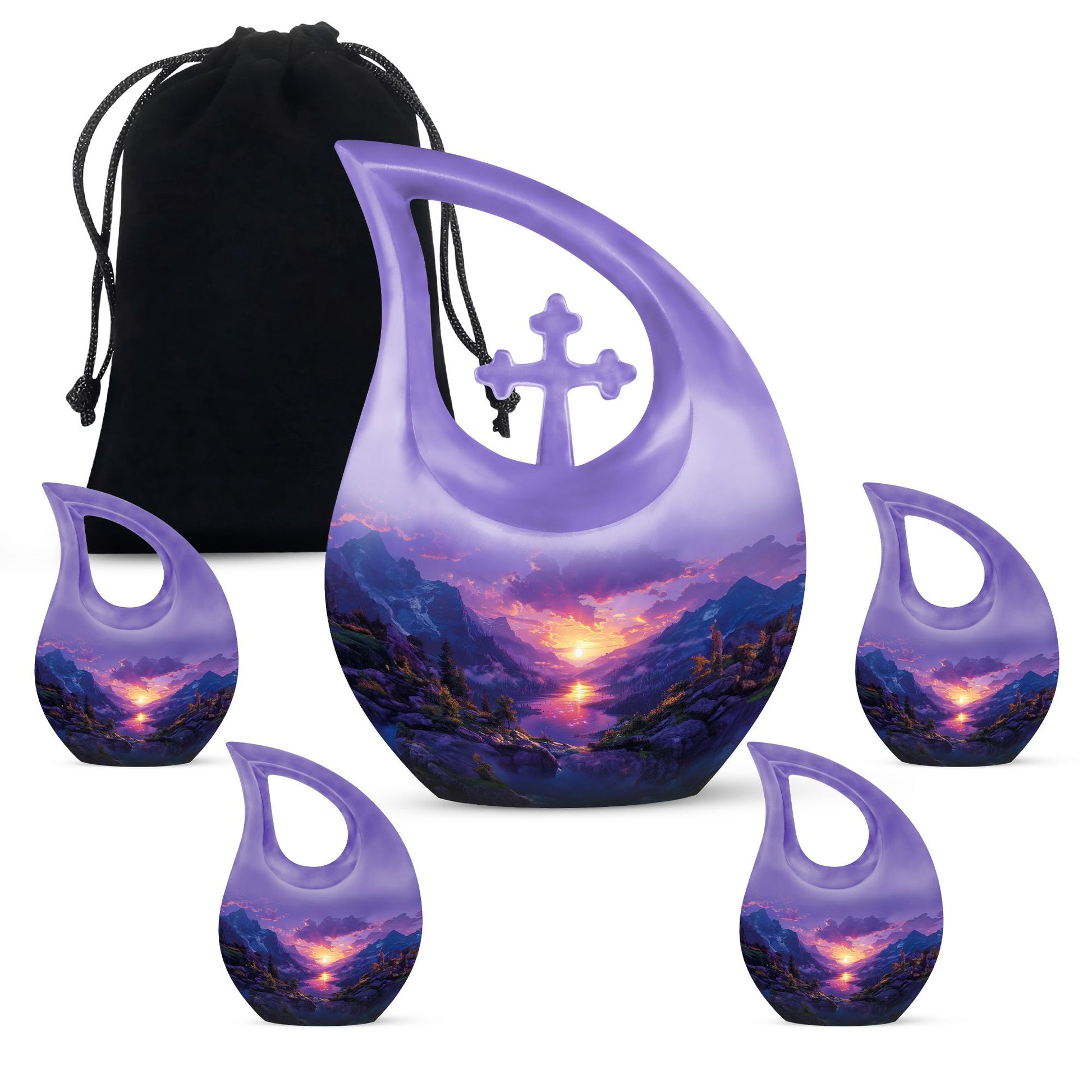 Purple Meadow Urns For Ashes - Adult Urns For Human Ashes Women