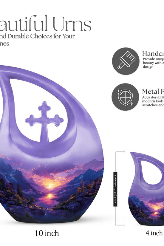 Purple Meadow Urns For Ashes - Adult Urns For Human Ashes Women