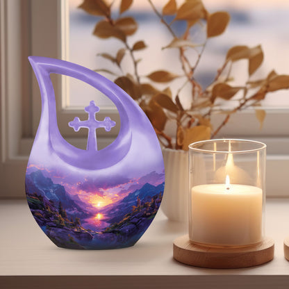 Purple Meadow Urns For Ashes - Adult Urns For Human Ashes Women