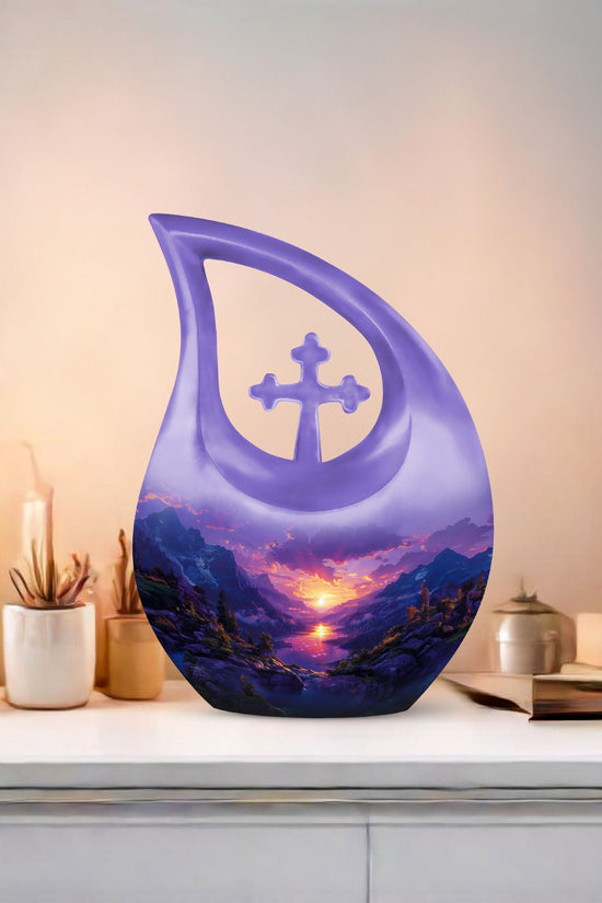Purple Meadow Urns For Ashes - Adult Urns For Human Ashes Women