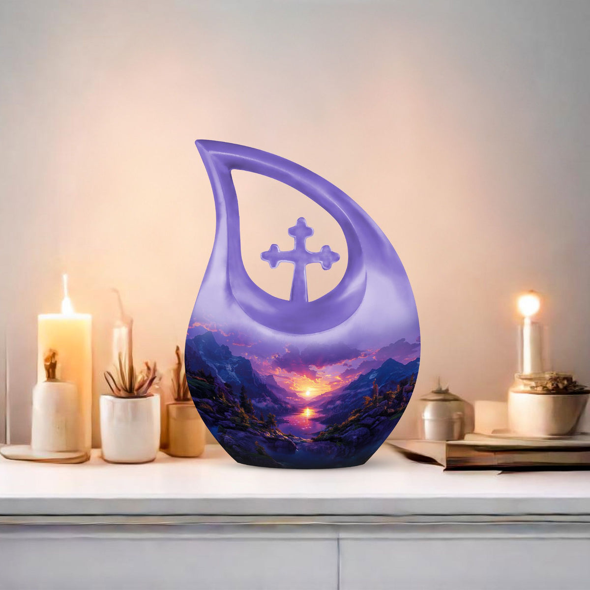 Purple Meadow Urns For Ashes - Adult Urns For Human Ashes Women