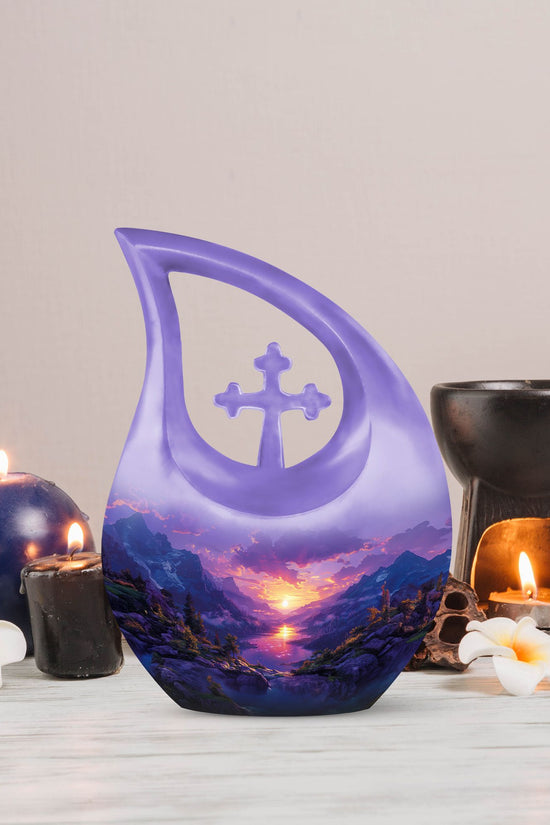 Purple Meadow Urns For Ashes - Adult Urns For Human Ashes Women