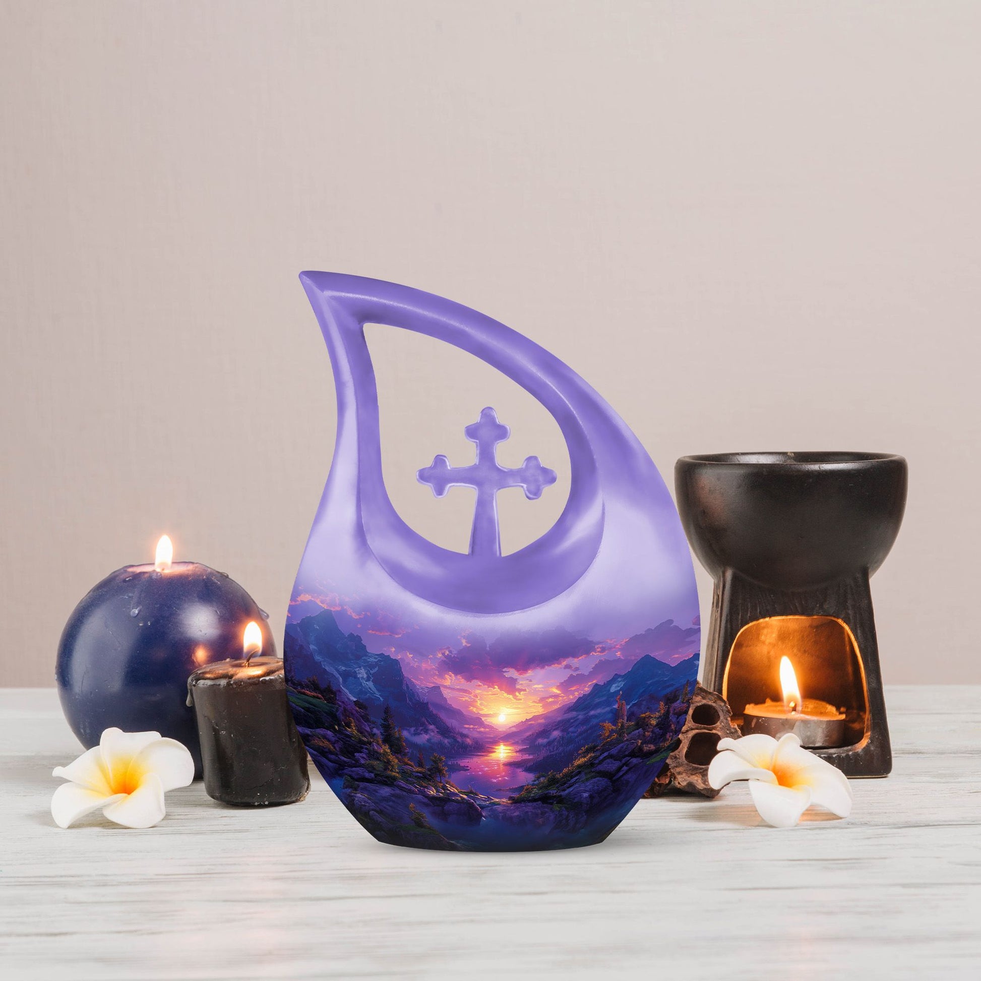 Purple Meadow Urns For Ashes - Adult Urns For Human Ashes Women