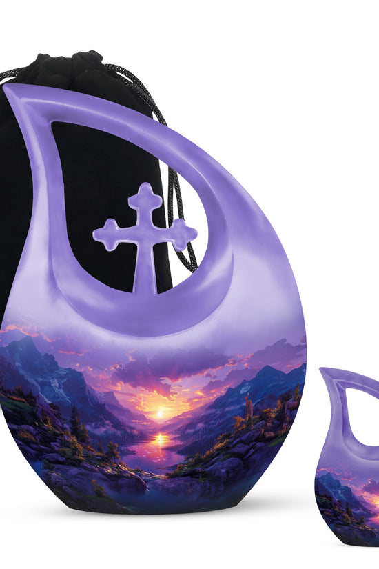 Purple Meadow Urns For Ashes - Adult Urns For Human Ashes Women