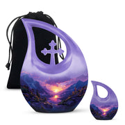 Purple Meadow Urns For Ashes - Adult Urns For Human Ashes Women