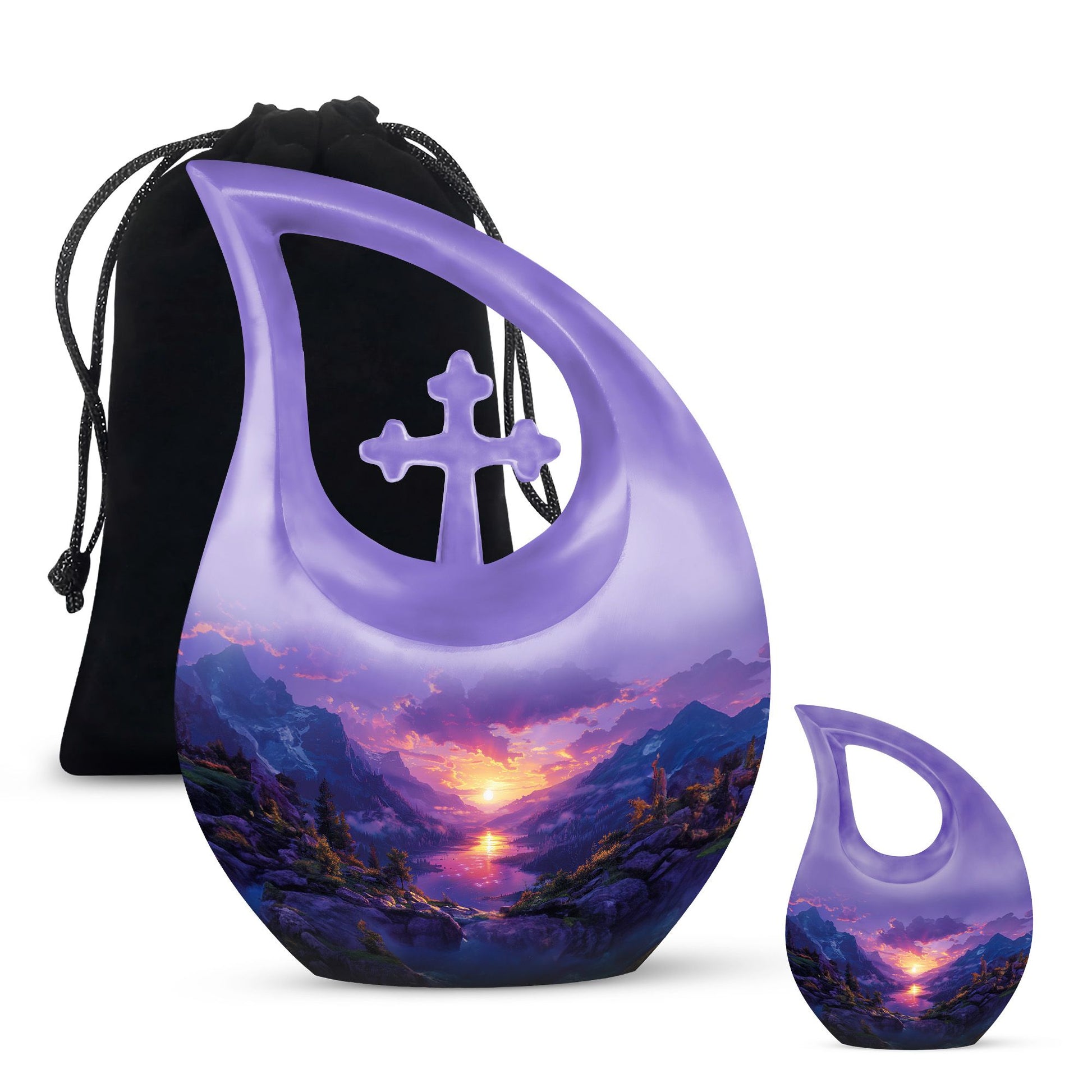 Purple Meadow Urns For Ashes - Adult Urns For Human Ashes Women