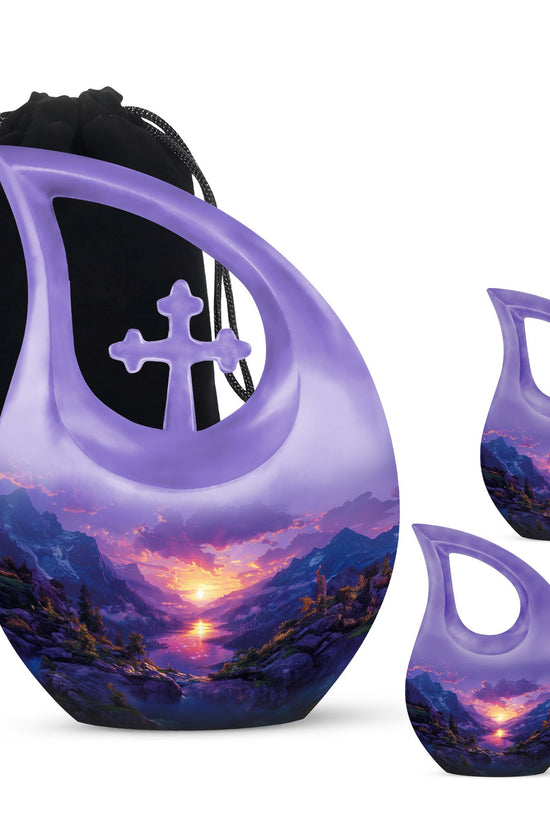 Purple Meadow Urns For Ashes - Adult Urns For Human Ashes Women