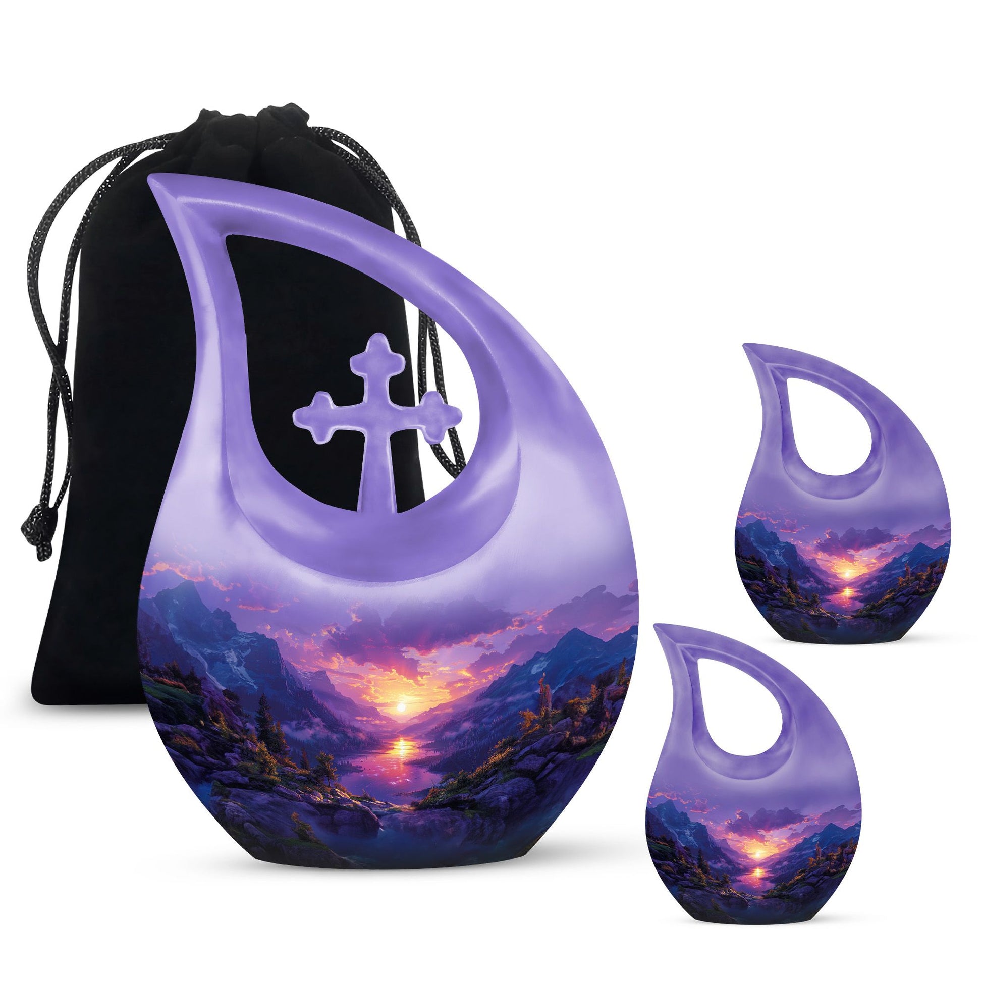 Purple Meadow Urns For Ashes - Adult Urns For Human Ashes Women