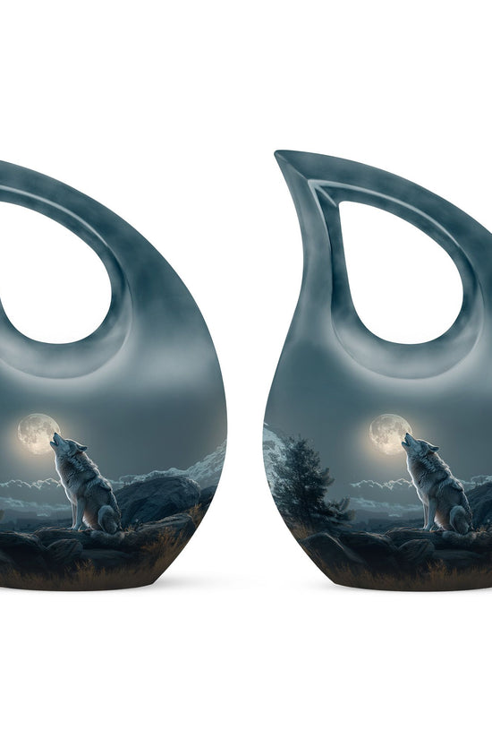 Wolf Howling Urns For Ashes - Urn For Ashes For Men