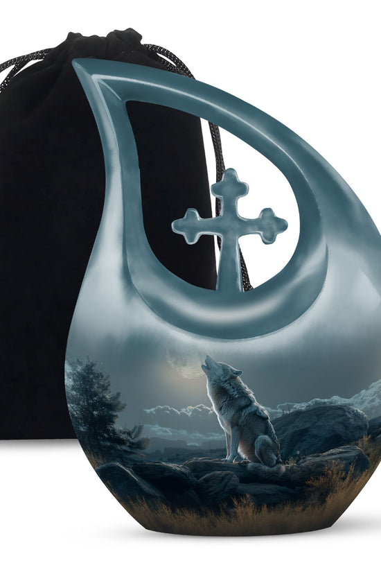 Wolf Howling Urns For Ashes - Urn For Ashes For Men