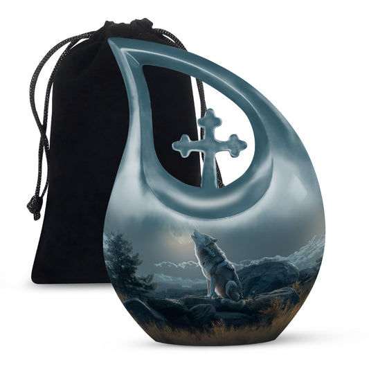 Wolf Howling Urns For Ashes - Urn For Ashes For Men