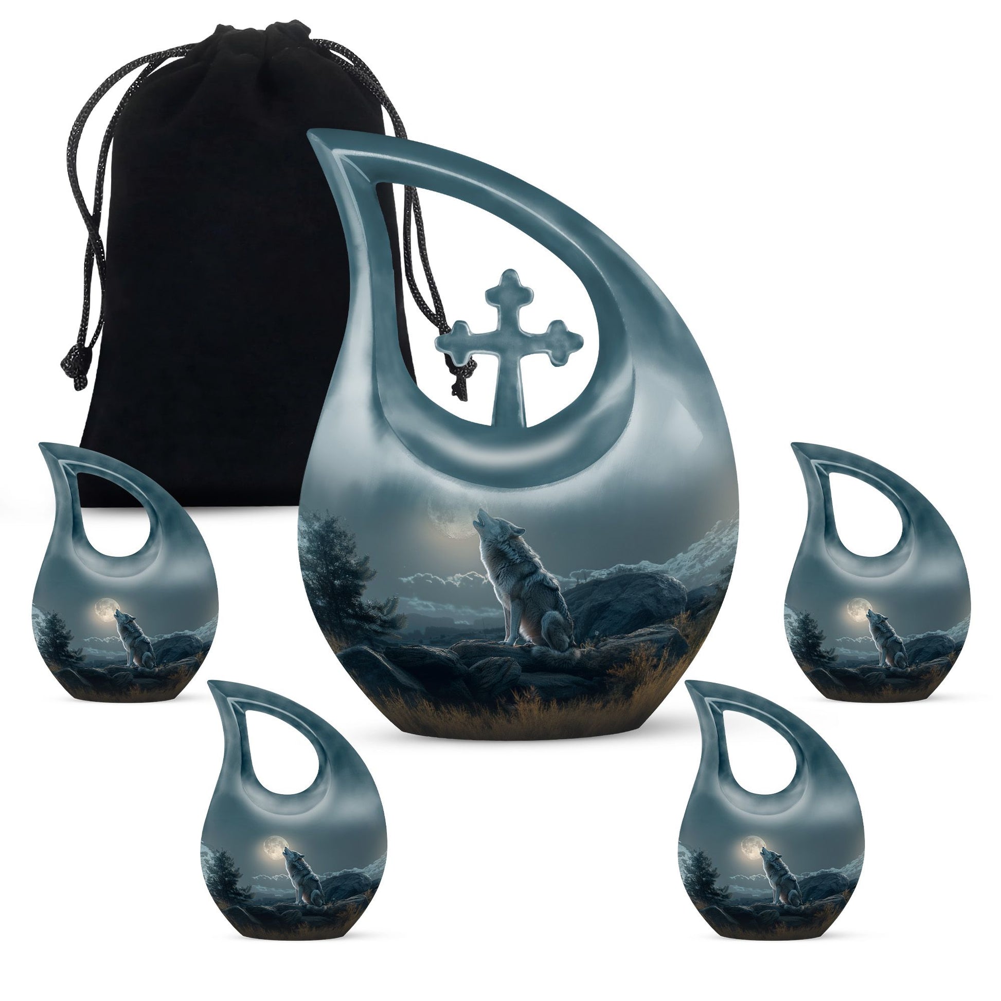 Wolf Howling Urns For Ashes - Urn For Ashes For Men