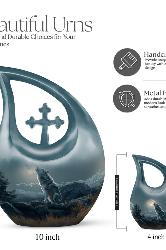 Wolf Howling Urns For Ashes - Urn For Ashes For Men