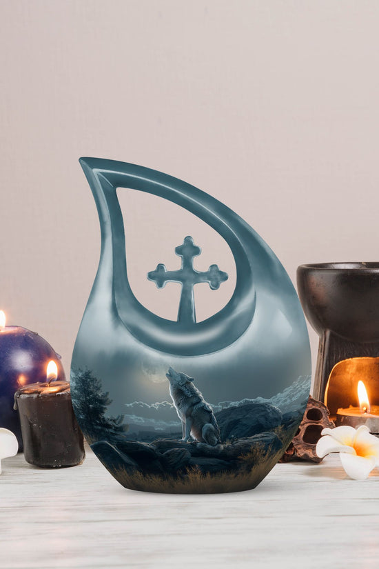 Wolf Howling Urns For Ashes - Urn For Ashes For Men