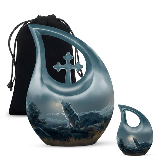 Wolf Howling Urns For Ashes - Urn For Ashes For Men