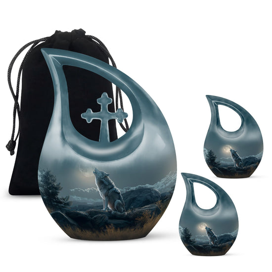 Wolf Howling Urns For Ashes - Urn For Ashes For Men