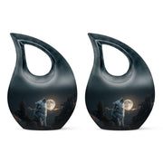 Wolf Howling Urns For Ashes - Ashes Keepsake For Men