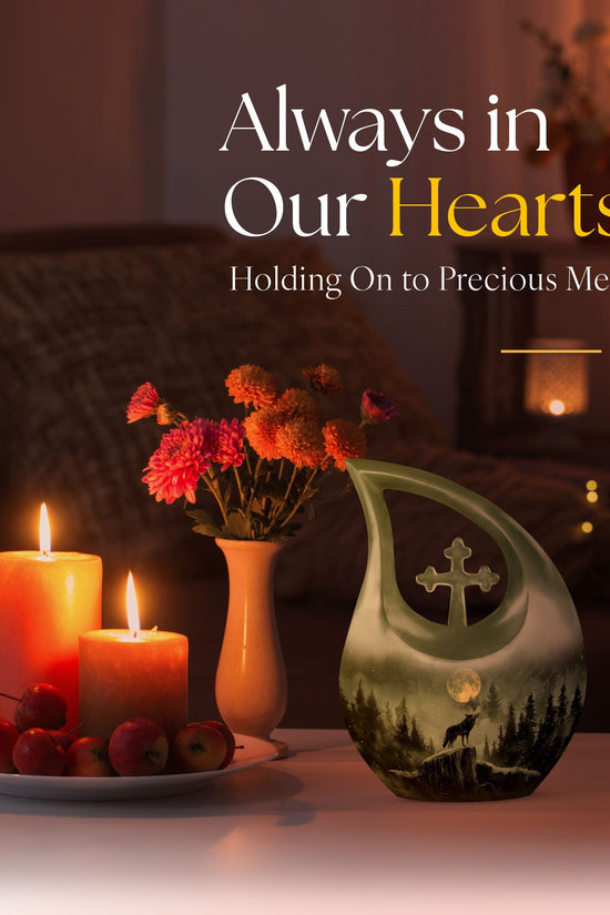 Wolf Howling Urns For Ashes - Mini Urn For Ashes For Women